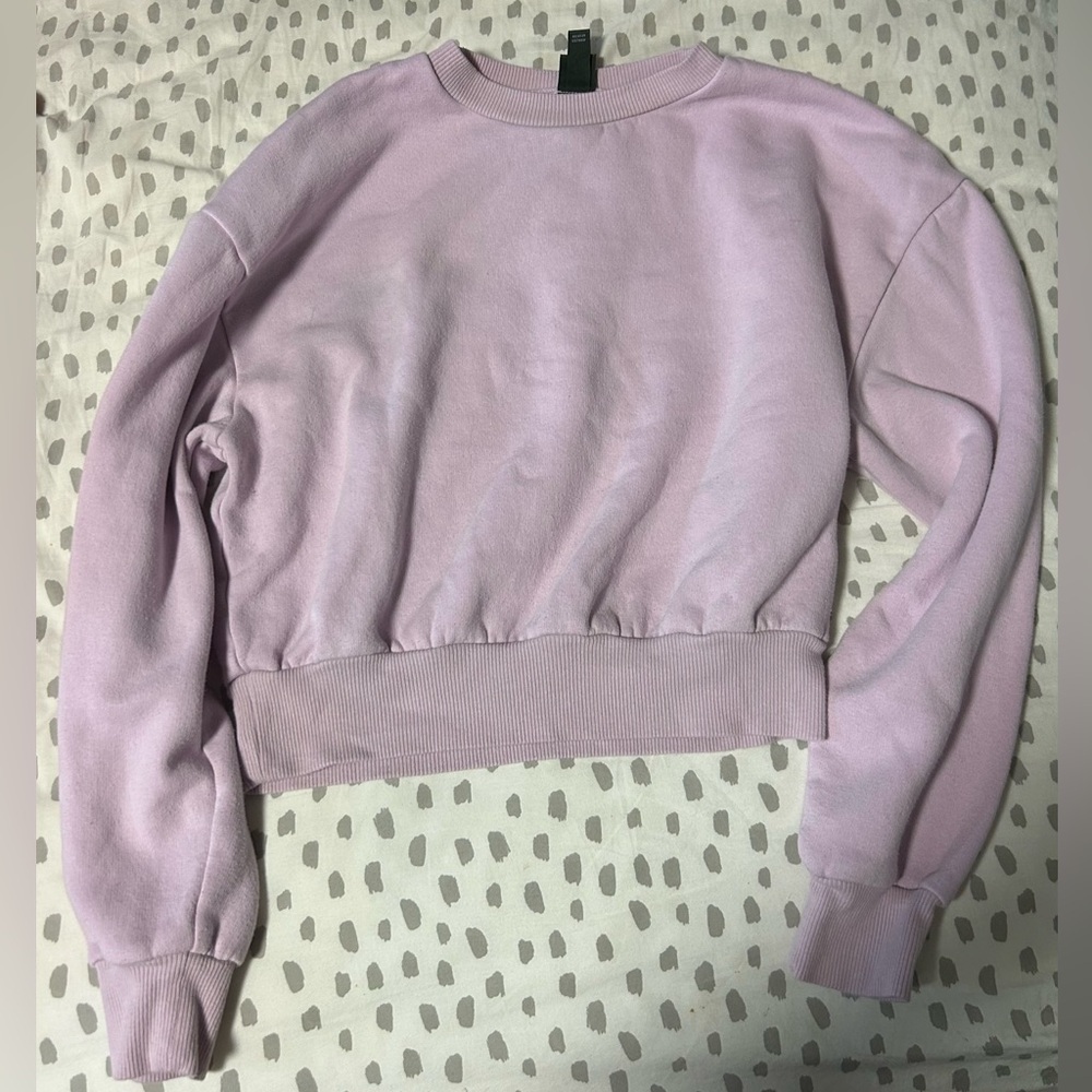 Medium purple wild fable cropped long sleeve shirt.